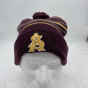 Vintage Captivating Sun Devils ASU Pom Knit Beanie Hat  AZ  State University